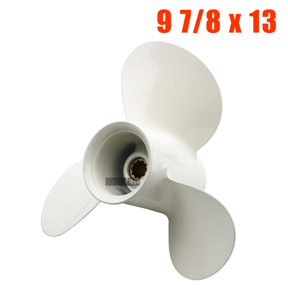 9 7/8 x 13 Marine Boat Outboard propeller For Yamaha 20-30HP 664-45949-02-EL Aluminum Alloy 3 Blades 10 Spline Tooth,boat engine parts