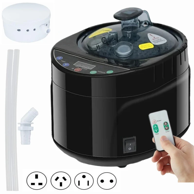 מגהץ סאונה 4L 1500W מחולל אדים נייד עם שלט רחוק ומכסה יציב