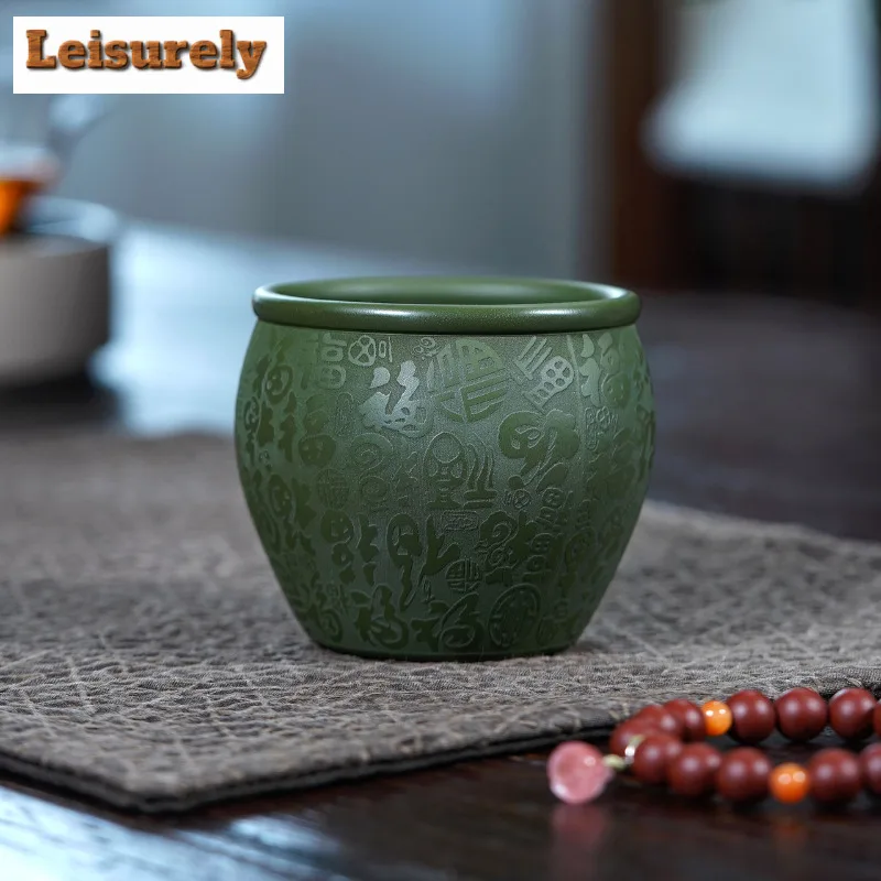 260ml Yixing Zisha Hundred Blessings Teacup Zen Tea Bowl Water Jug Tea-tasting Personal Cup Chazhan Master Cups Tea Ceremony Cha