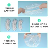 Disposable Ear Covers For Shower, Waterproof Plastic Ear Shower Caps, Ear Protectors for Hair Dye, Hair Dryer, Bathing 2