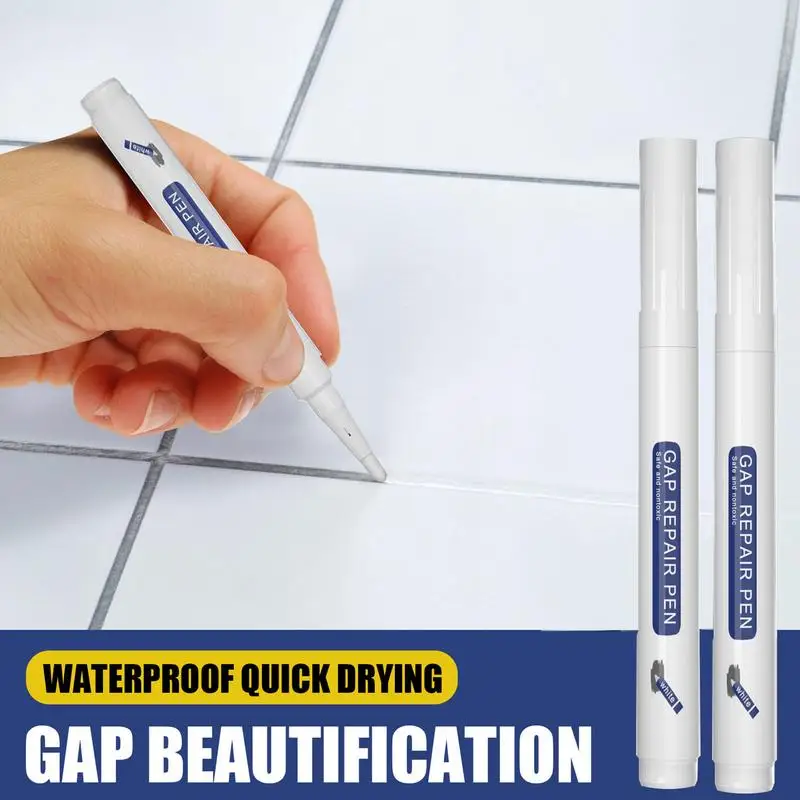 

Tile Grout Paint Pen White Caulk Seam Filler Waterproof Tile Marker Grout Pen For home Bathroom Decontamination Seam Repair Tool