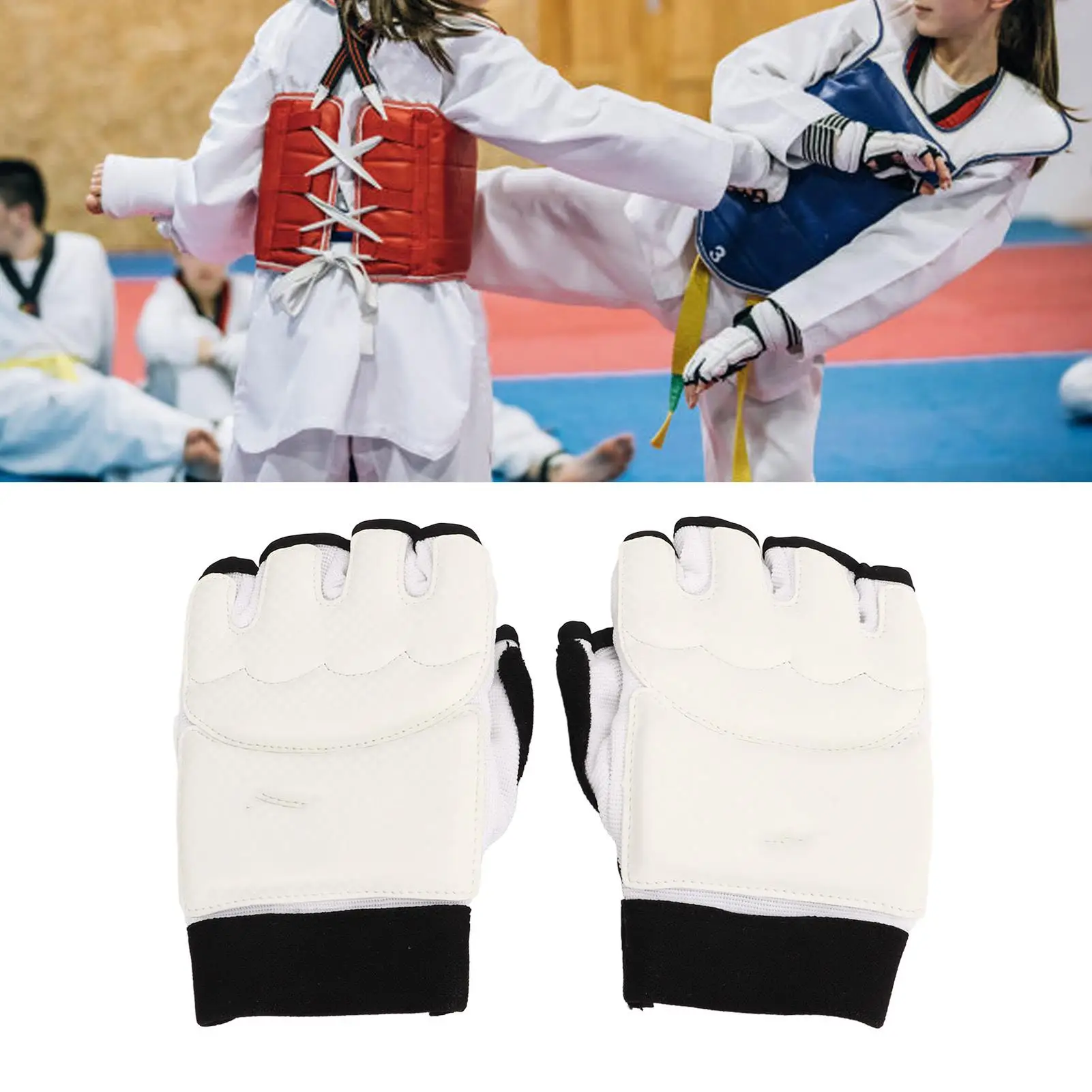 Elastic Taekwondo Gloves Firm Cushioning & Sweat Absorption Breathable for martial Arts Training