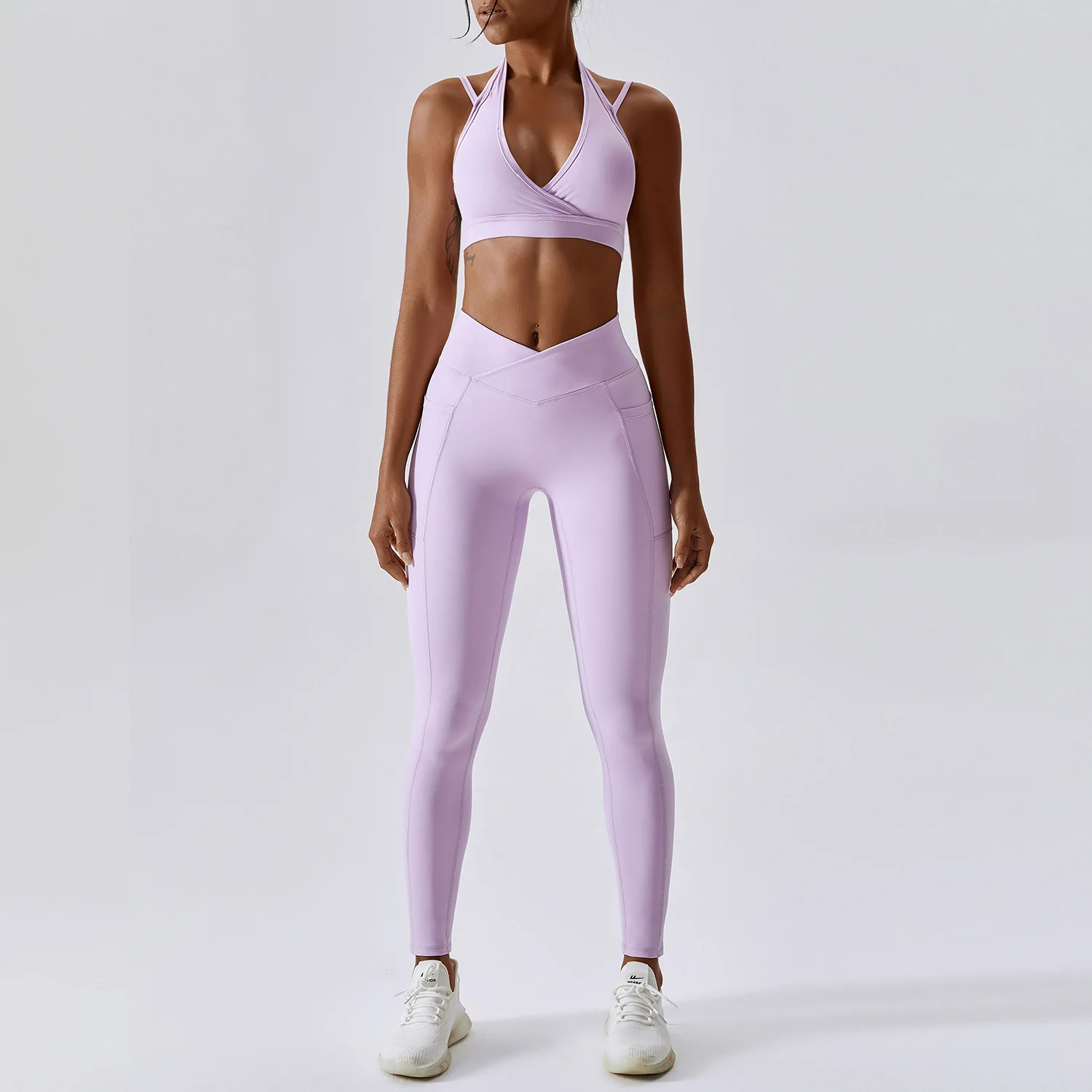 High Waisted Yoga Yoga Sets Cheap With Leggings, Shorts, And