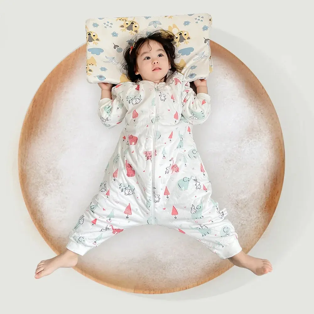 Baby Sleeping Bag Cute Girls Winter Warm Sleepsack With Feet 1-4Years Kids Growth Blanket Sleepwear baby sleepsacks