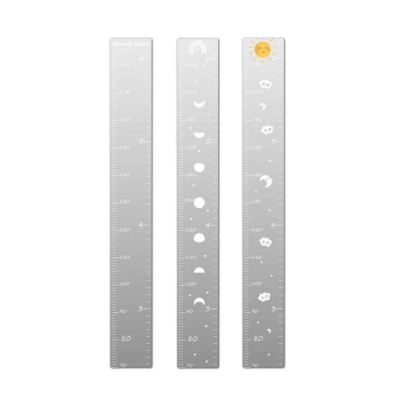 

Акриловые наклейки по высоте, детская линейка высоты, детская диаграмма роста роста для дома, школы и больницы, 1 комплект Y9RE