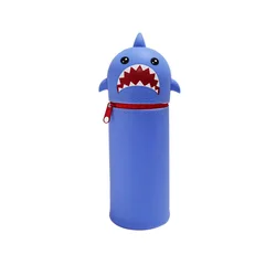 Whimsical Animal Standing Pencil Case & Pen Holder - Perfect for Students, School, and Office Gifts (Shark)