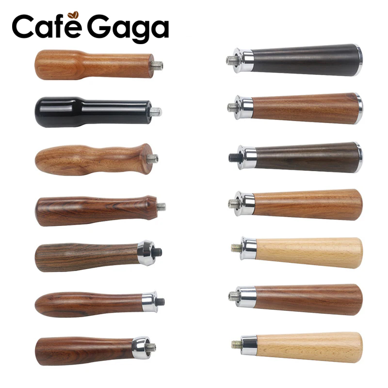 M10 Portafilter Handle With Screw Solid Wooden For Espresso Portafilter Replacement Part Coffee Machine Tool Barista Accessories