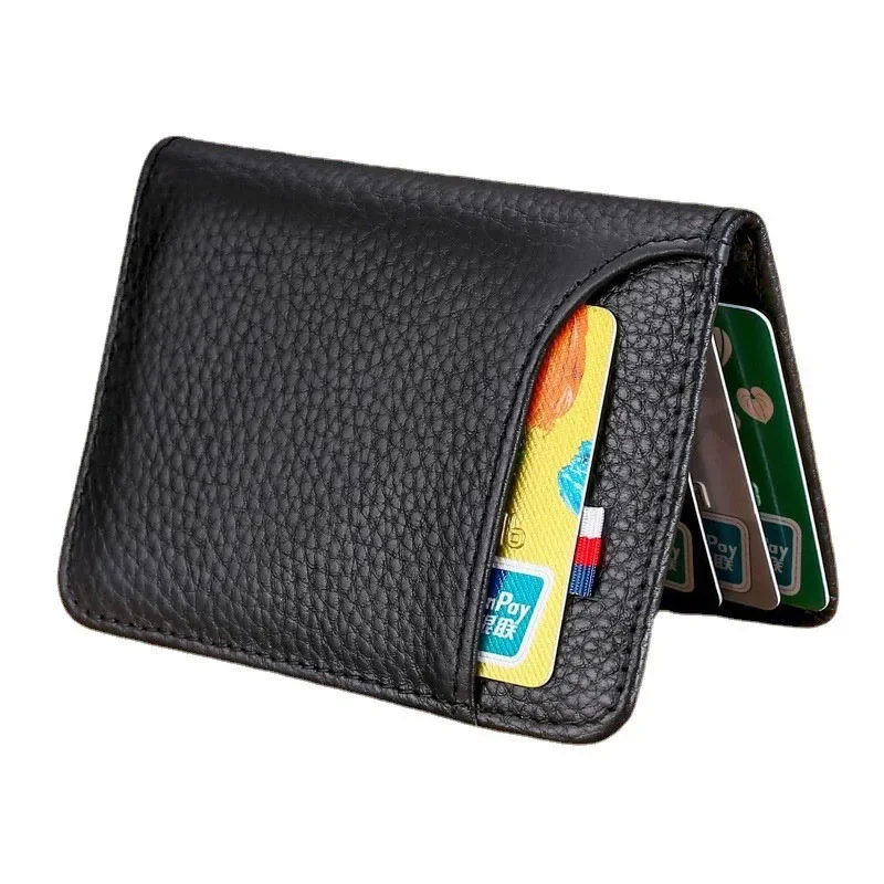 Portafoglio da Uomo Corto, Porta Carte di Credito Sottile alla Moda, Portafoglio in Pelle Morbida Multicard per Uomo, Portamonete - immagine 6