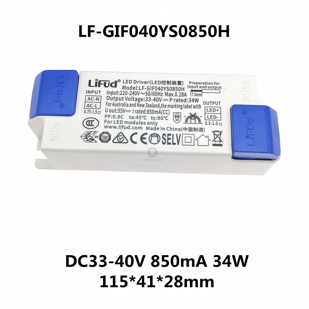 Lifud LED Driver, GIR040YM, presentes, 30W a