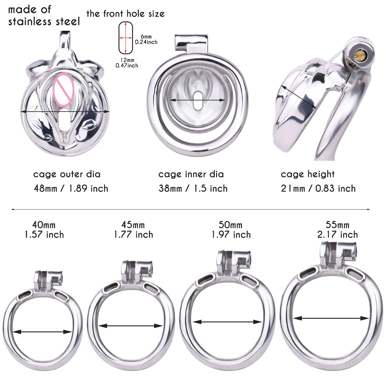 FRRK Heart Stainless Steel Chastity Cage with Elastic Belt Strap Harness for Men Discreet Sissies Femboy Cock Cage Device 성인 용품
