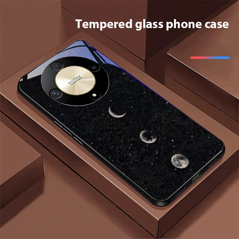 Astronaut Planet Tempered Glass Phone Case