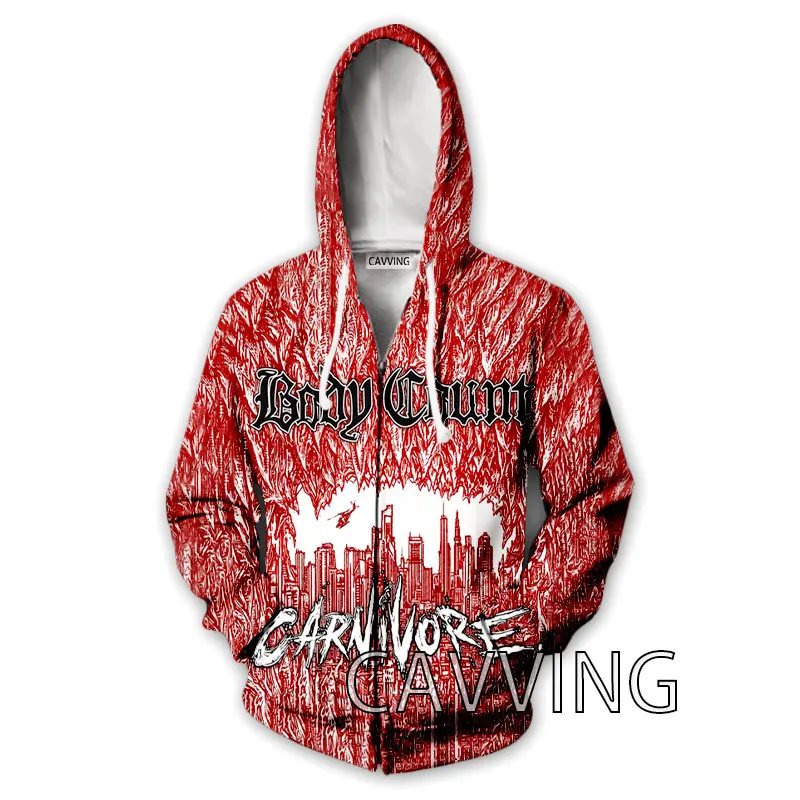 

CAVVING 3D Printed BODY COUNT METAL Zipper Hoodies Zip Hooded Sweatshirt Harajuku Hoodie Sweatshirt for Men/women