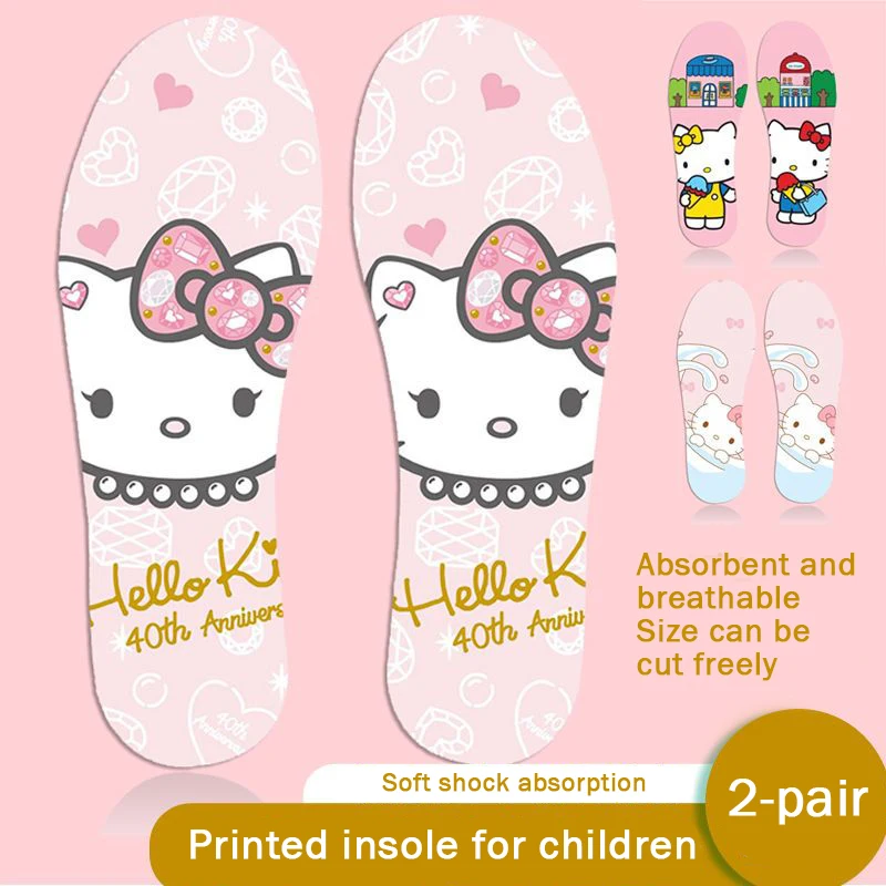 

Sanrio Children's Insole Hellokitty Breathable Absorb Sweat Baby Deodorant Can Be Cut Sports Spring Summer Fall Cartoon Cute