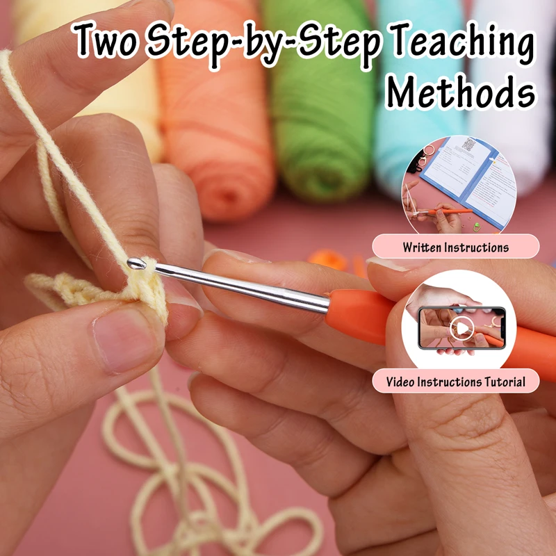 3 Color Dog Crochet Kit for Beginners Knitting Kit with Step-by-Step Instructions Video Crochet Yarn Accessories knitting needles crochet kit crochet hooks knitting supplies crochet needles knitting material knitting craft supplies