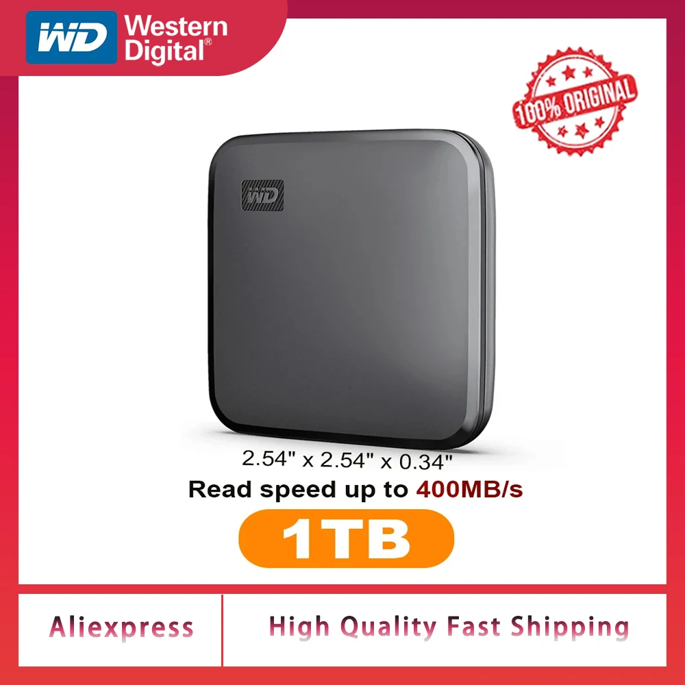 Western Digital WD Elements SE Portable SSD Solid State Drive 1TB USB 3.0 Hard Drive Original External Mini SSD For PC Laptop