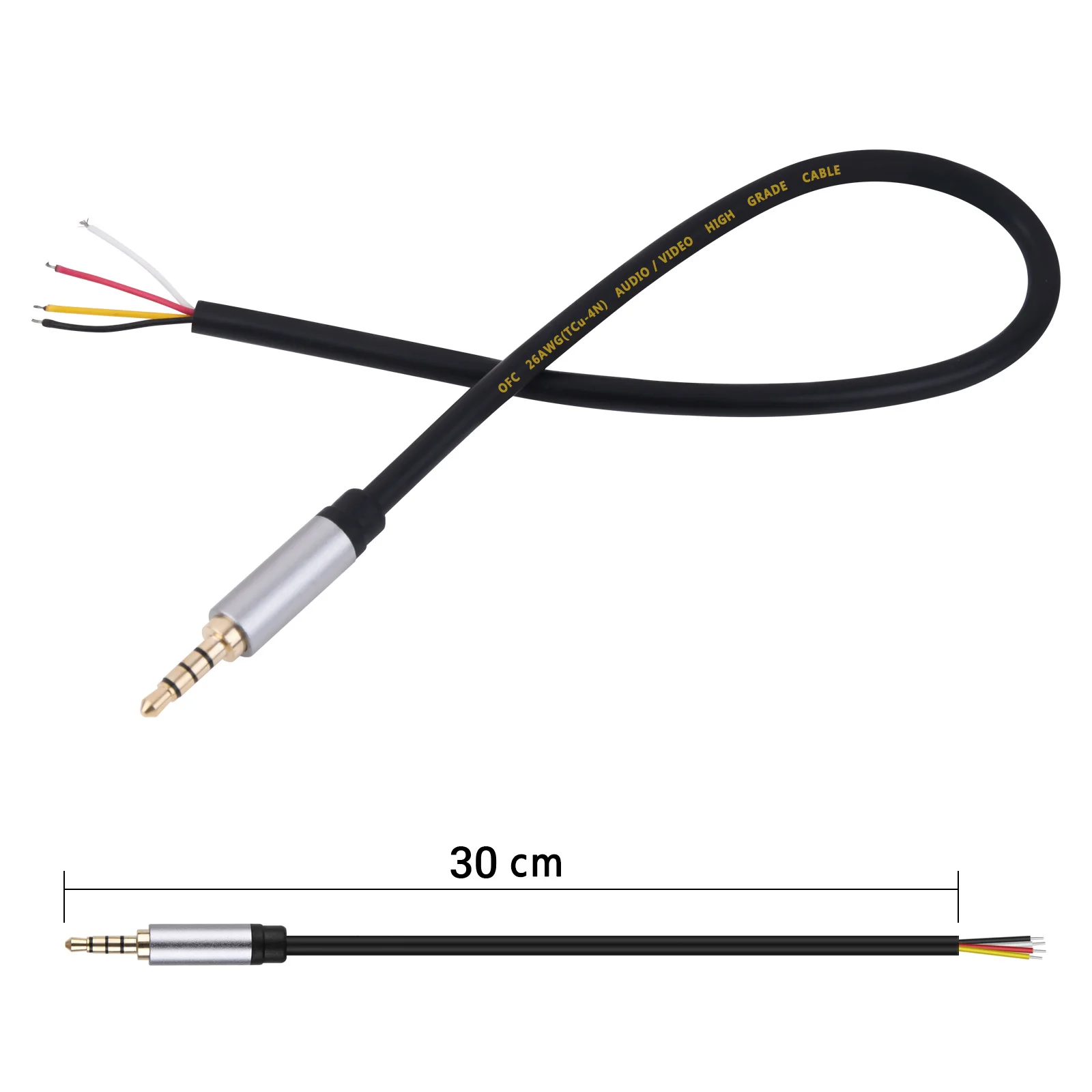  ũ   ̺ ü 3.5mm  ÷- ̾   TRRS 4  ׷ , 1/8 ġ