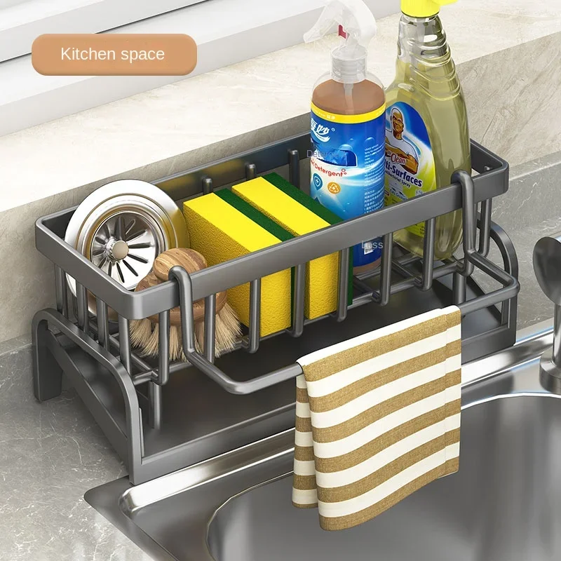 Kitchen Shelf Cleaning Cloth Storage Draining Rack Household Detergent Sponge Rack Water Sink Water Sink kitchen
