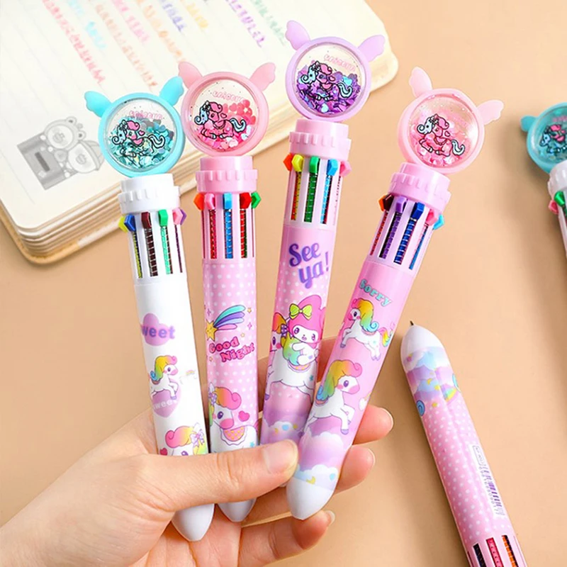 10 Colors Ballpoint Pen Kawaii Stationery Cute Pens Novelty Cute Kawaii Pen  Student Writing Gel Pens Learning Office Supplies