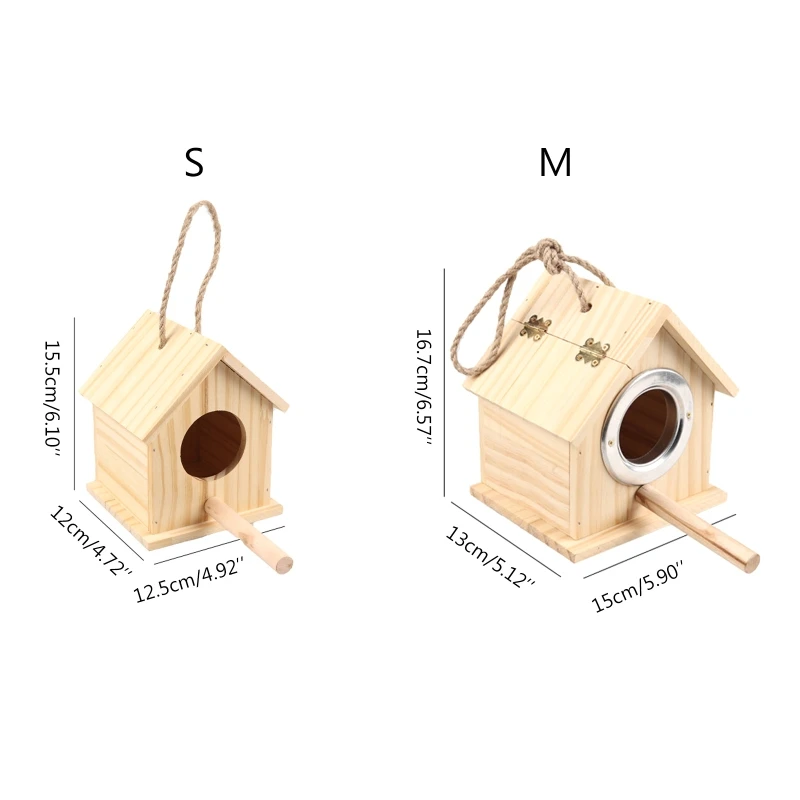 Parakeet Nest Box Bedding Bird Nesting House for Parrots Swallows Small Birds images - 6