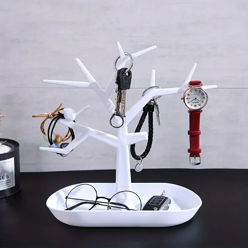 1 New Tree Hanging Creative Key Headband Bracelet Glasses Display Stand Creative Earrings Ring Practical Storage Rack