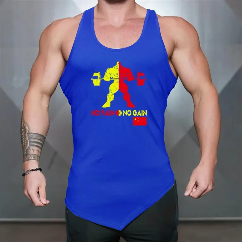 

Summer Cool Breathable Men Cotton Bodybuilding Casual Sleeveless T-Shirt Gym Fitness Fashion Irregular Hem Hip Hop Tank Tops