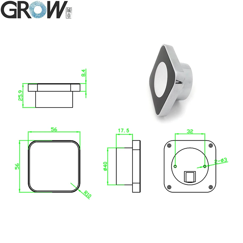 GROW GM810 시리즈 DC5V 1D/2D QR 바코드 스캐너 모듈 Arduino Windows 데스크탑 모바일 결제 리더용 USB/UART 인터페이스