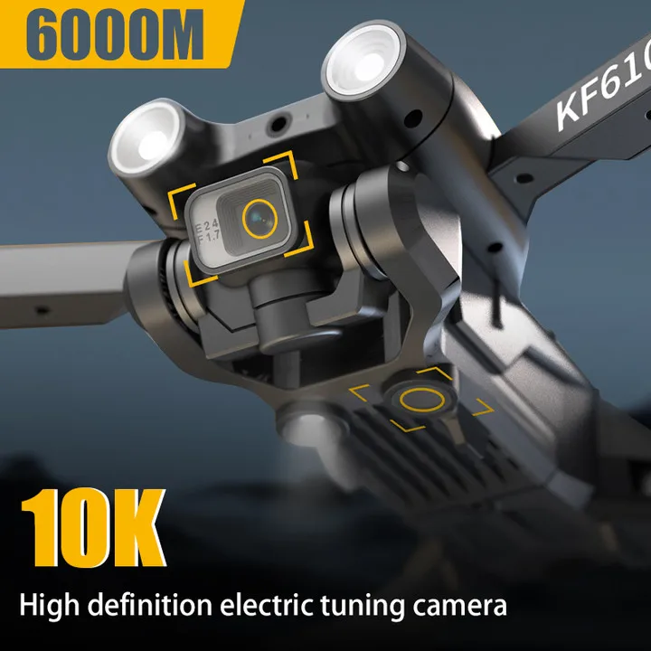 

Квадрокоптер автомобильный KF610 складной с двойной камерой 4K HD