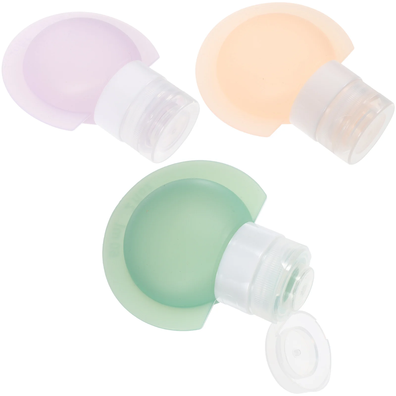 

3Pcs Silicone Travel Bottles Toiletries Travel Size Containers Portable Refillable Cosmetic Squeeze Bottles