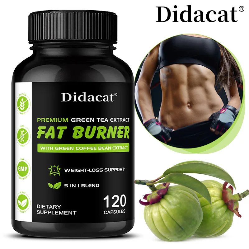 Garcinia Cambogia, Green Tea Extract, Promotes Fat Burning, Suppresses Appetite, Supports Weight Management
