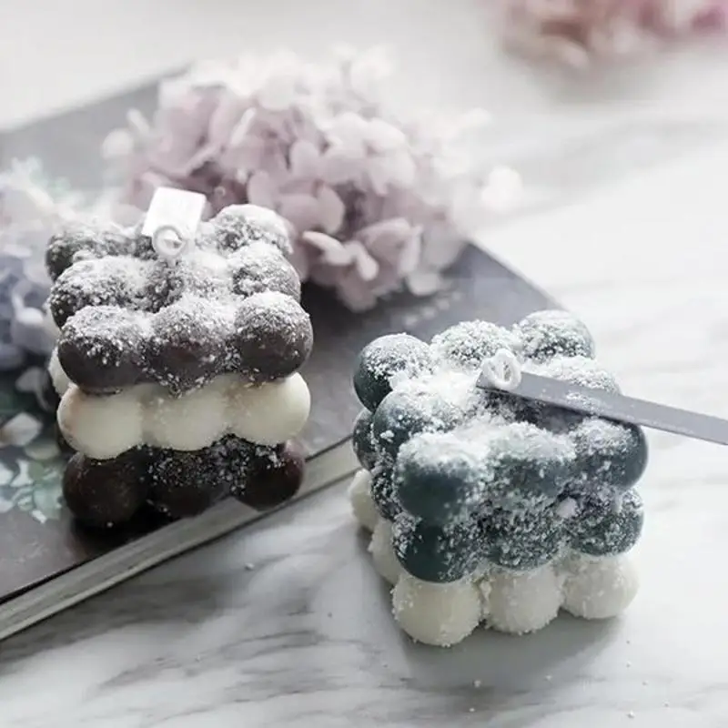 1pc DIY Christmas Mould Wax Candles Plaster Candle 3d Silicone Soap Mold Scented Aromatic Room Decoration Candle Mold Supplies