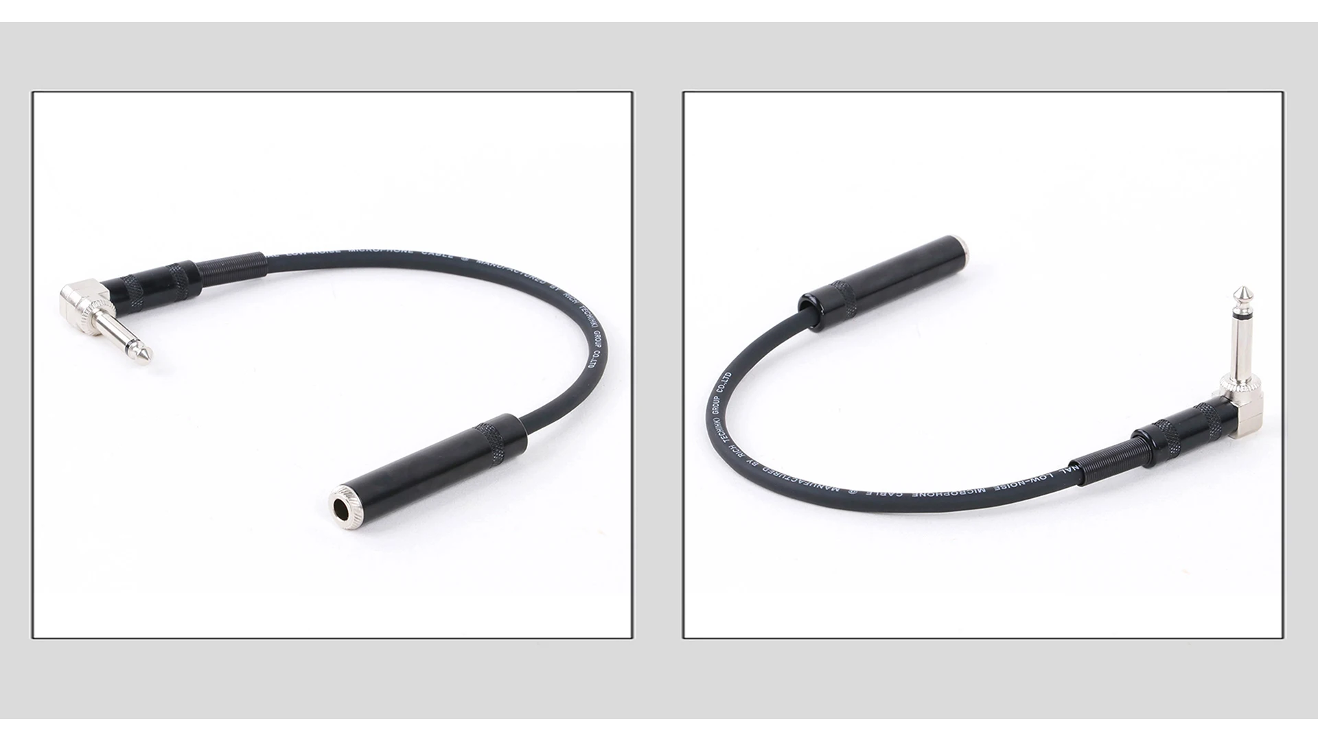 1pc 90 Grad 1/4inch ts Mono-Stecker auf gerade 6,5 Stereo-Buchse Audio kabel 90 Grad Biegung 6,35 Audio-Verlängerung kabel – Detail 10