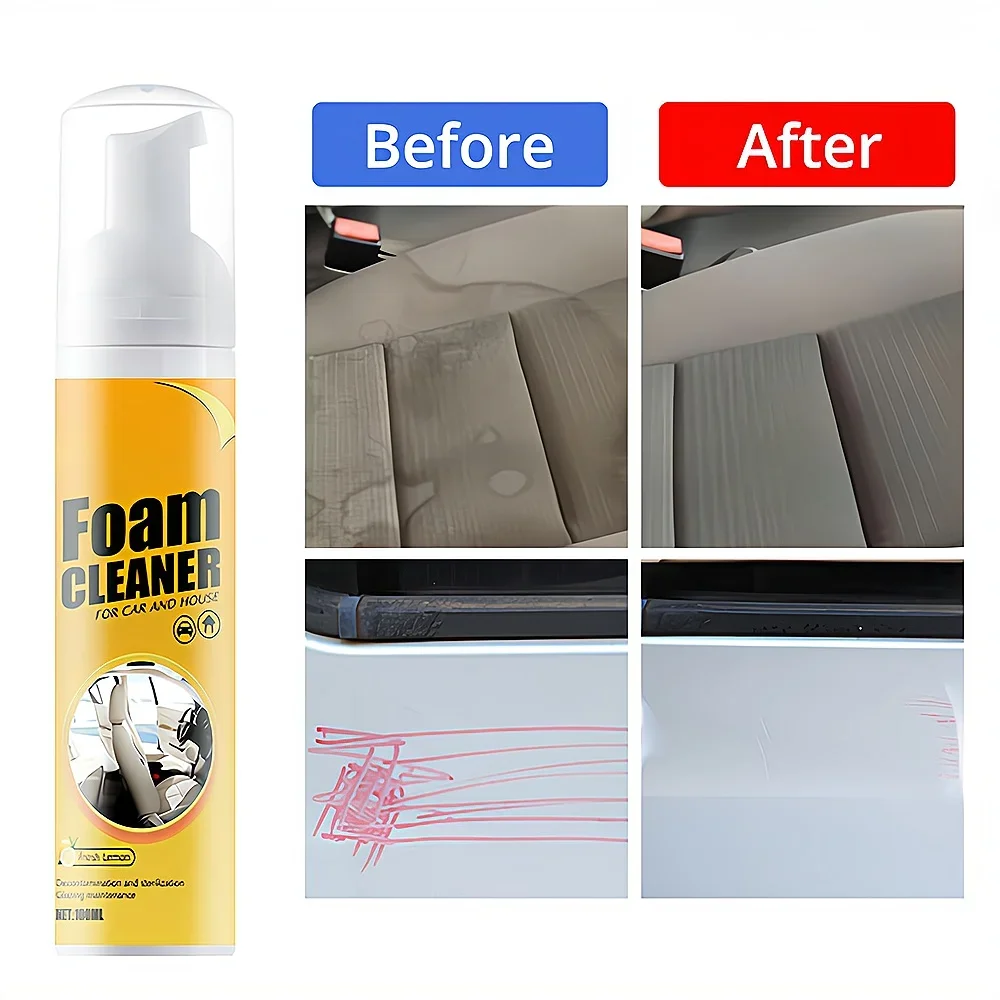 30ML/100ML Multi-Purpose Foam Cleaner Leather Clean Wash Automoive Car Interior Home Maintenance Surfaces Cleaning Stain Removal car wash shampoo