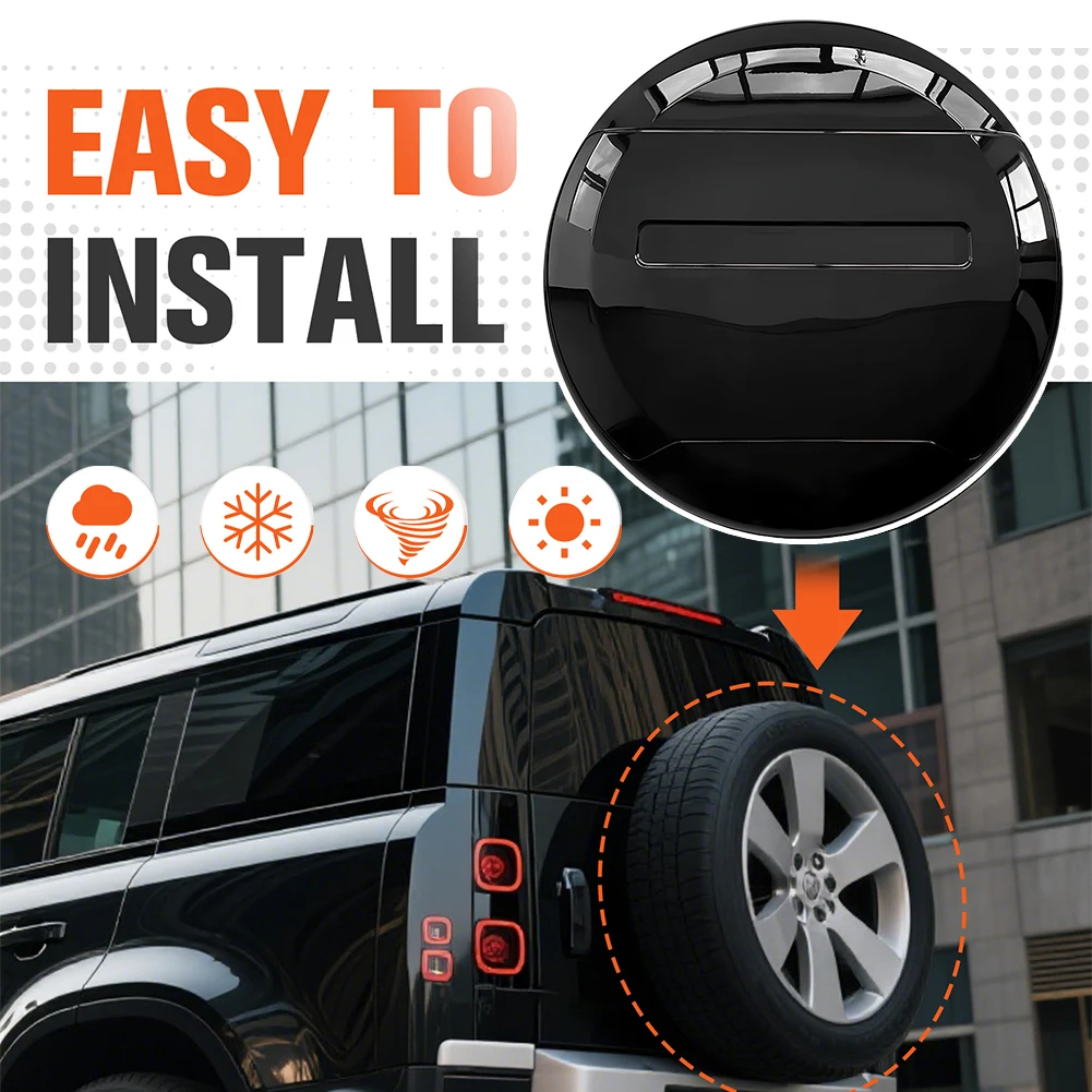 ABS Rear Spare Tire Tyre Wheel Cover Protector Car Rear Spare Tire ...