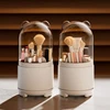 Makeup brush holder with lid 360 degree rotation Makeup brush storage box with lid Makeup storage box dustproof Makeup brush con 1