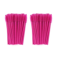 ANNAFRIS 50 - Pack Disposable Crystal Eyelash & Eyebrow Brushes (100pcs RoseRed)