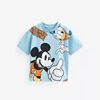 Black TShirt Disney Summer Clothes Printing Short Sleeve Base Shirt Outer Wear Boys Child New Thin Loose Crewneck Pullover Shirt 4