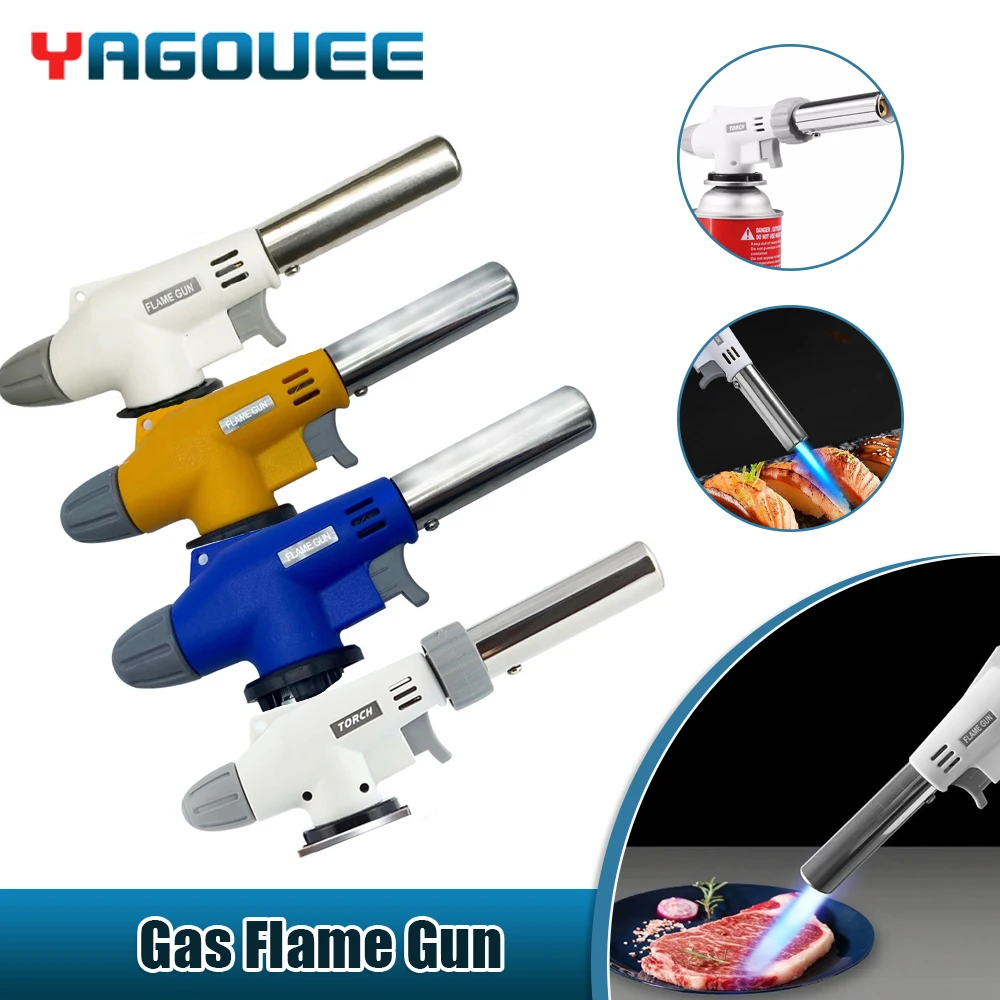 Fiamma Pistola Saldatura Torcia A Gas Multifunzionale Barbecue Torcia Bruciatore Cottura Strumento Di Riscaldamento Campeggio Barbecue Bruciatore A Ga