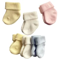 2Pair/lot New Baby and Children's Socks 0-1 Year Old Autumn/Winter Cotton Warm Boys and Girls' Baby Socks 1