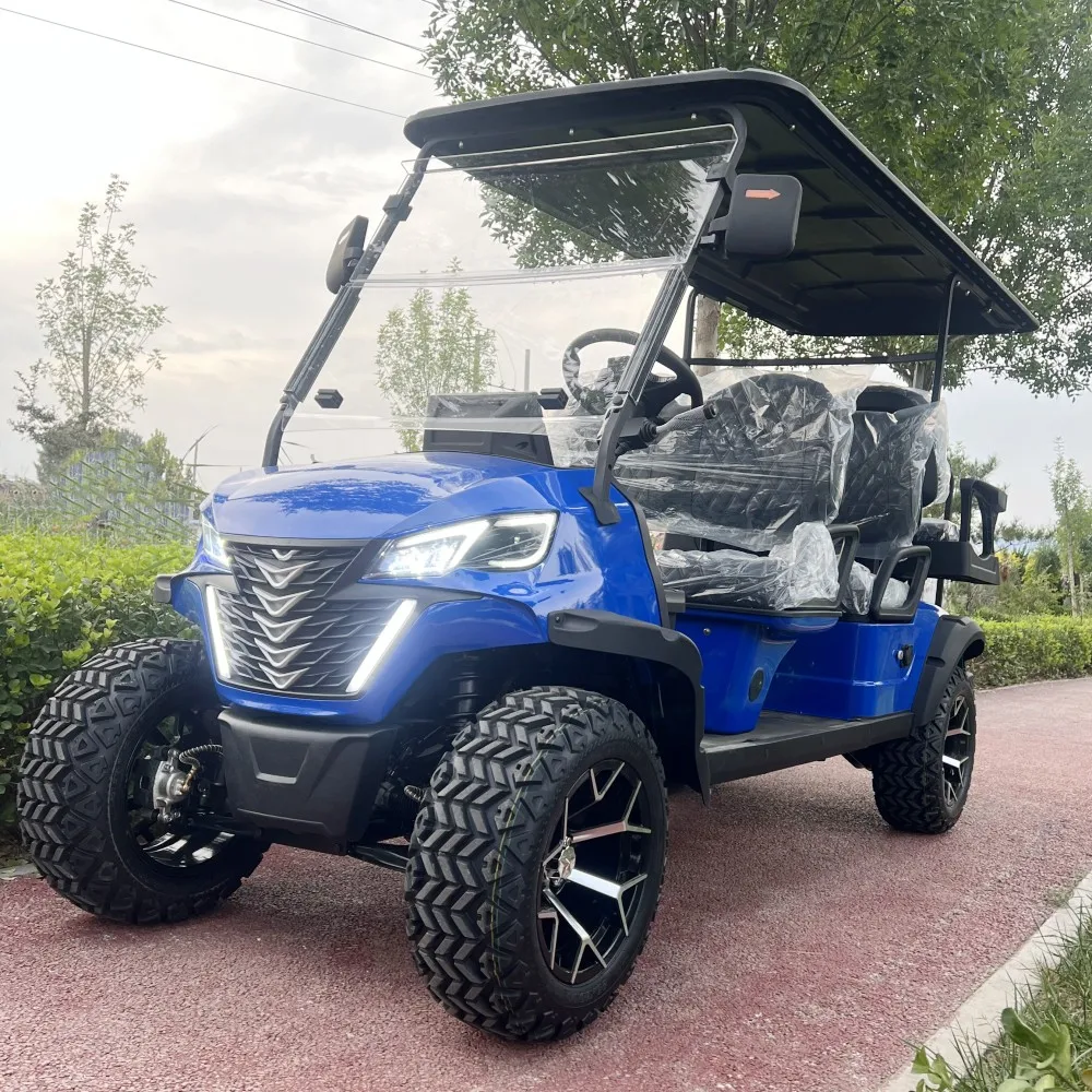 

High Power CE Electric 5000W Motor Golf Cart 60V Lithium Battery 6/4 Seater Electric Car Street Legal Golf Scooter