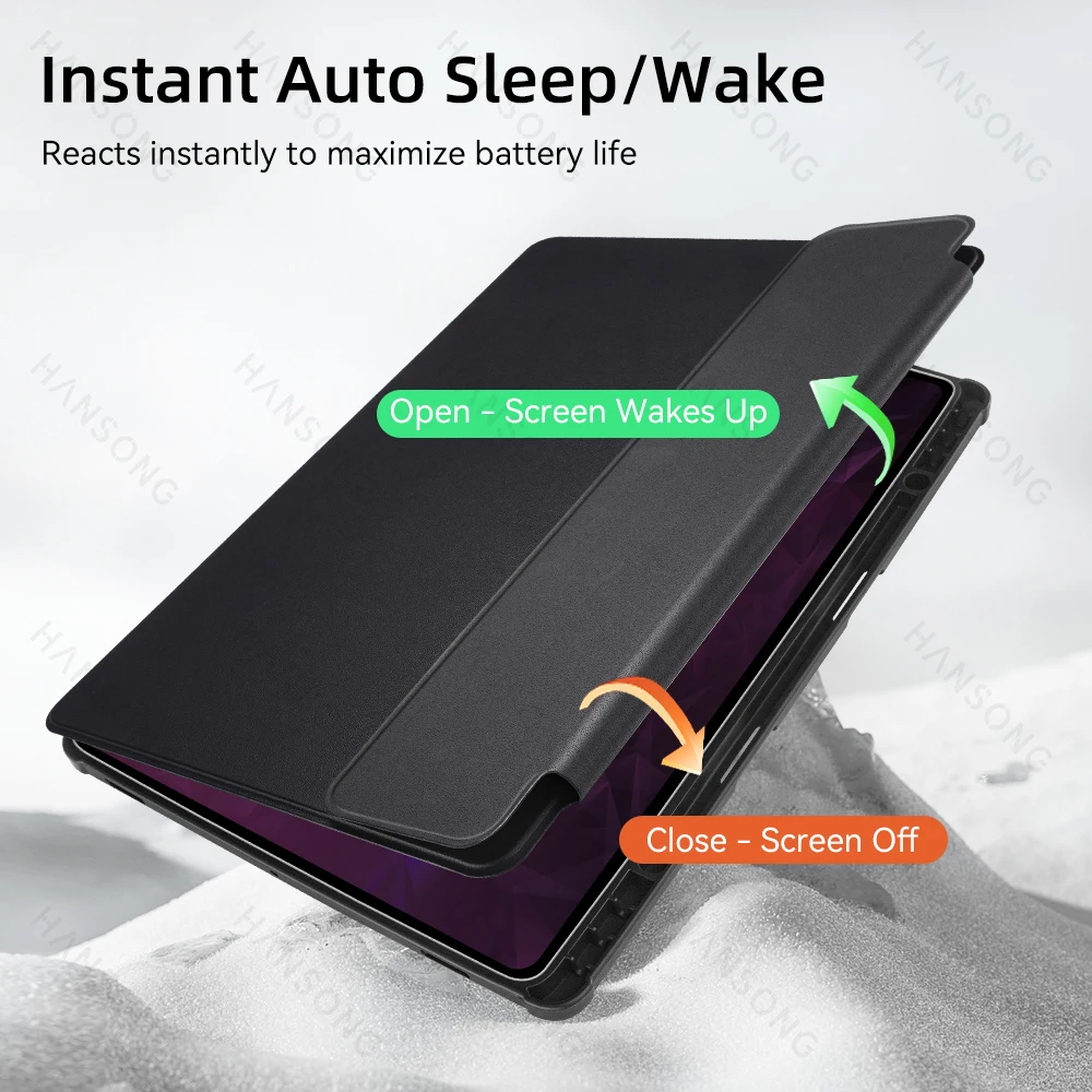 Teclado Transparente para Samsung Galaxy Tab 360 ° Tampa Rotativa s9 11 Sm-x710 Sm-x716 s9 Plus 12.4 Sm-x810 Sm-x816 Case - Imagem 4