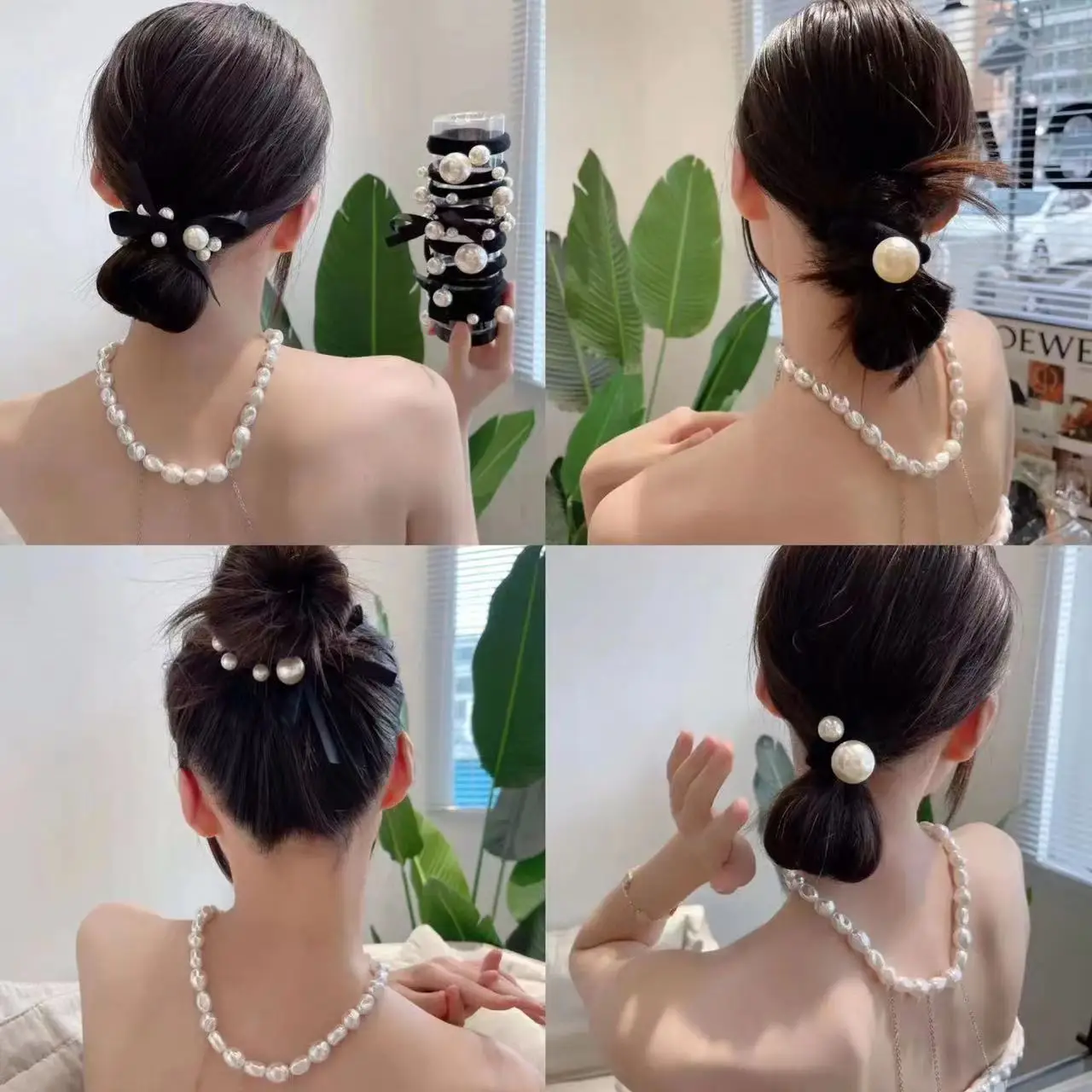 ヘアアクセサリー Celina pearl band scrunch Amazon.com : Generic 3 PCS Flower Braided Telephone