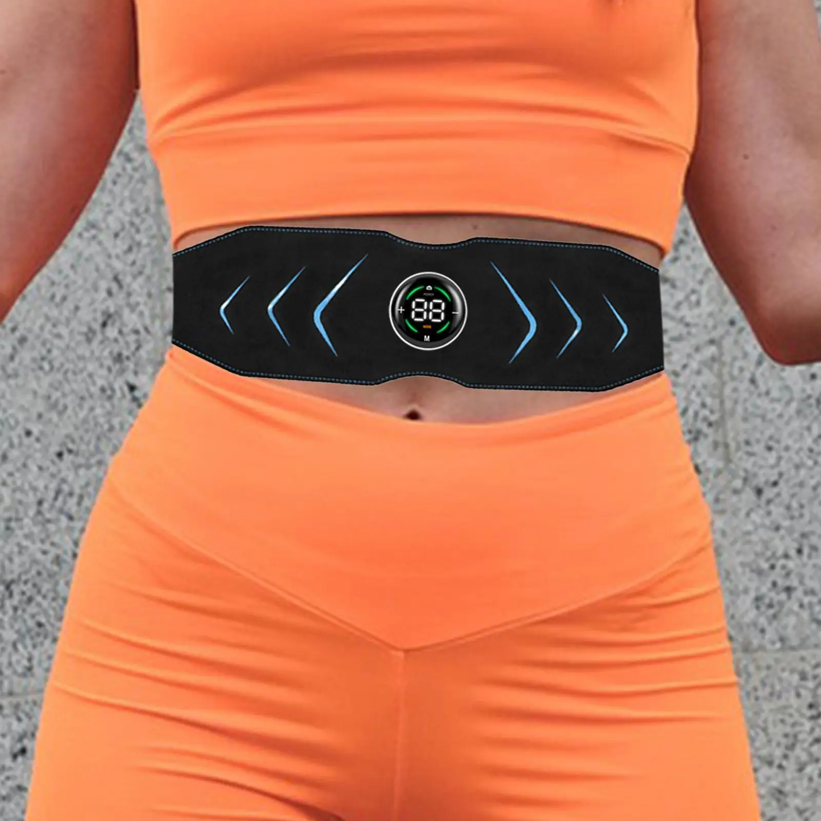 Ab Stimulator Belt USB Abdominal Muscle Toner for Fitness Home Gym Sports