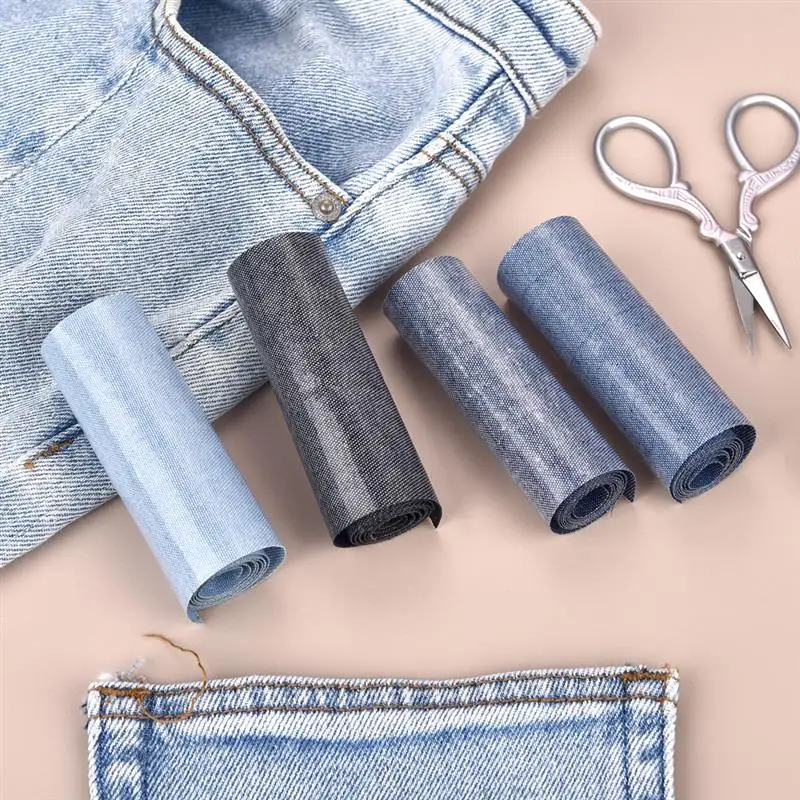 Description Picture 5 of itemJean Iron-On Patches Denim Repair Subsidy Clothing Self-Adhesive Iron-On Patches For Children Adults ï»¿