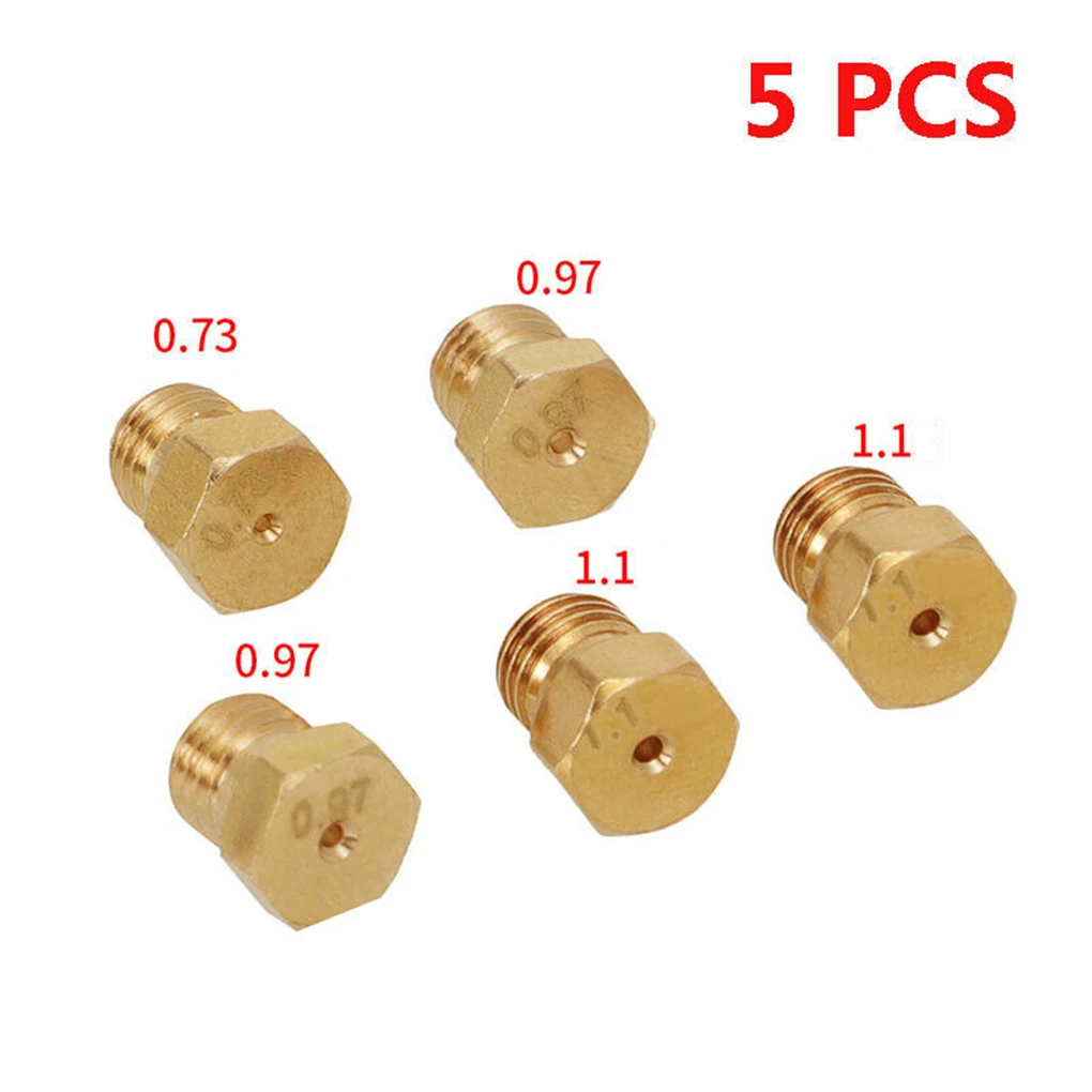 5pcs Metal Durable Gas Stove Burner Set With Convenient Replacement Durable And Reliable Injectors Set Jets Nozzles gas stove burner set