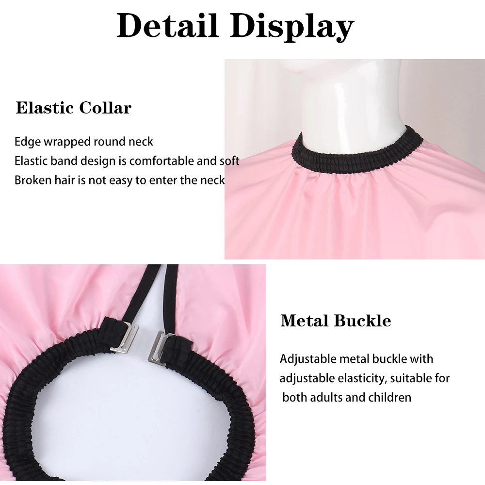 Premium Salon Haircutting Cape with Elastic Band and Hook Closure – 140x160cm Adult Hairdressing Cape