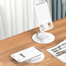  360 Rotation Mobile Phone Bracket Desktop Telescopic Folding Double Shaft Design Stable Anti Fall Creative Lazy Bracket 