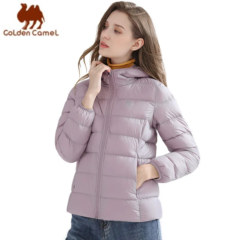Down Jackets GOLDEN CAMEL Jacket for Women and Men Waterproof Outdoor Warm Duck Down Jacket Hooded Men's Coat Lightweight Windbreakers