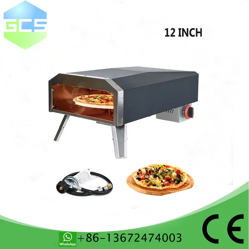 Automatic Rotating Commercial Gas Pizza Machine Stainless Steel Outdoor Bread Toaster & Baking Stove for Family Gathering