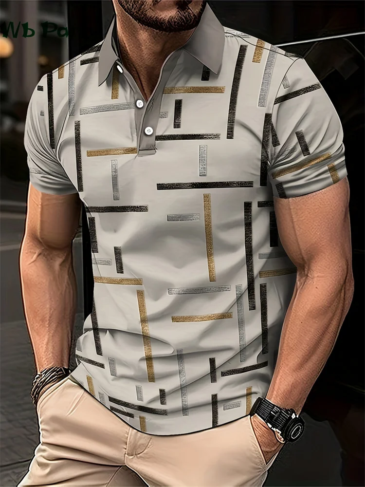 Simple Graphic T shirts Polo T shirt Men Lapel T-shirts for Men Fashion Casual Men's Shirts Mens Clothes Simple 3D Print Tops 8 S5fdcb349f07144068b0462fa9f75cbf1a