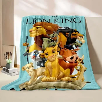 Disney Simba Lion King Nap Blanket Four Seson Soft Flannel Plush Blanket Fluffy Baby Kids Cartoon Throw Sofa Bedroom Kid Gift 2